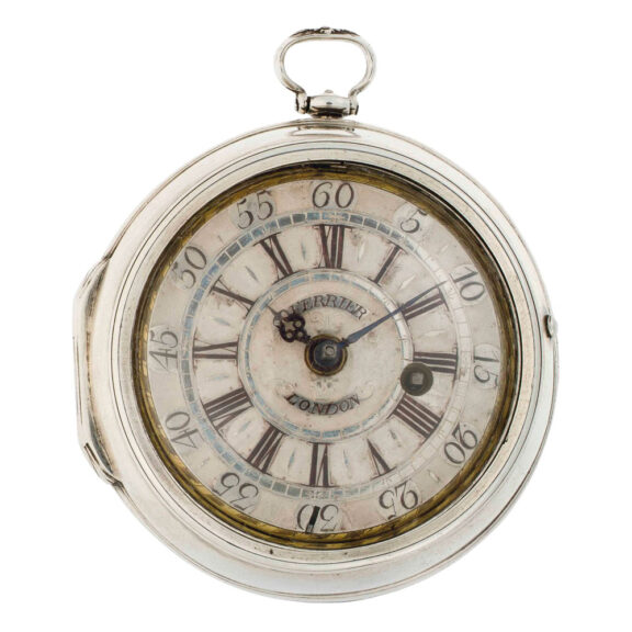 English silver verge with skeletonized back Circa 1775-1799 English silver verge with skeletonized back Circa 1775-1799