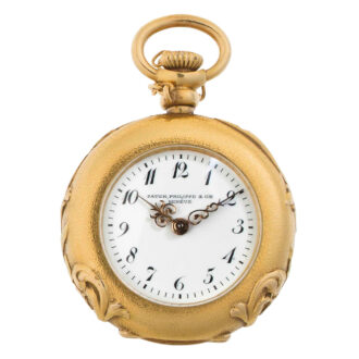 Fine Swiss gold open faced lever pendant watch Circa 1897