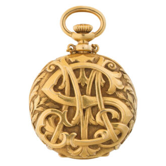 Fine Swiss gold open faced lever pendant watch Circa 1897