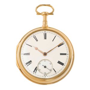 English gold later pair cased duplex pocket watch Circa 1805