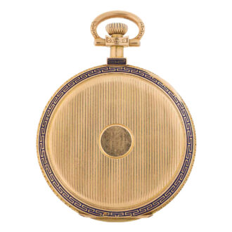 Swiss 14k gold and enamel open faced lever watch Circa 1920 Swiss 14k gold and enamel open faced lever watch Circa 1920