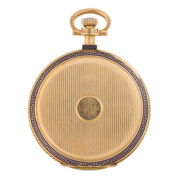 Swiss 14k gold and enamel open faced lever watch Circa 1920 Swiss 14k gold and enamel open faced lever watch Circa 1920