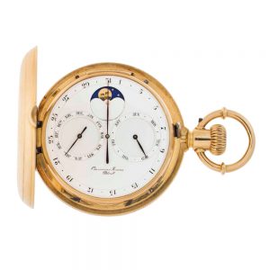 Rare Swiss gold double dialed complicated watch Circa 1878