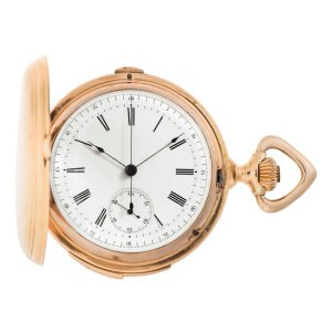 Swiss rose gold repeating lever chronograph Circa 1880-1899