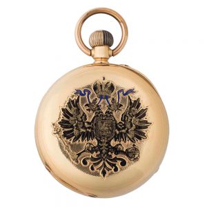 Fine Russian rose gold and enamel keyless lever Circa 1900