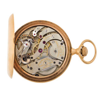 Swiss rose gold hunting cased keyless lever watch Circa 1890
