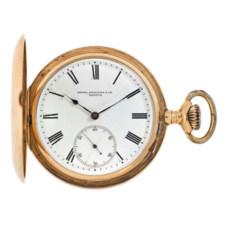 Swiss rose gold hunting cased keyless lever watch circa 1901