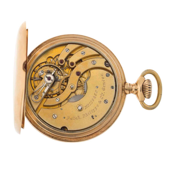 Swiss rose gold hunting cased keyless lever watch circa 1901 Swiss rose gold hunting cased keyless lever watch circa 1901