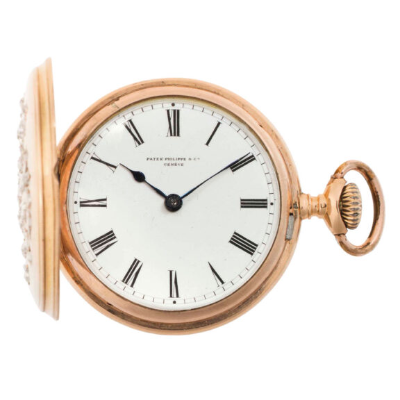 Swiss rose gold hunting cased lever pocket watch Circa 1887