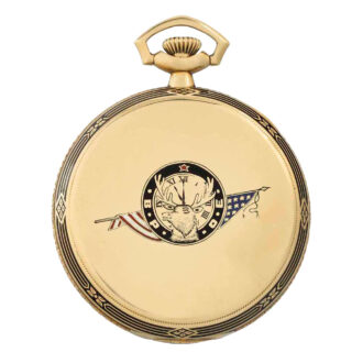 Swiss 18k gold open faced lever presentation watch Circa 1918