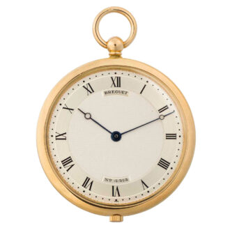 Fine Swiss gold open faced keyless lever watch Circa 1990