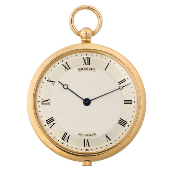Fine Swiss gold open faced keyless lever watch Circa 1990