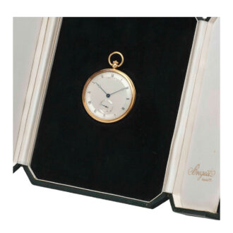 Fine Swiss 18k gold open faced keyless lever watch Circa 1990