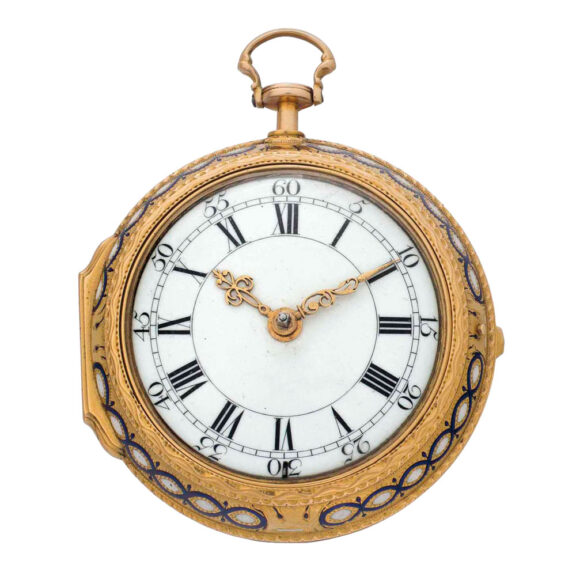 Early English gold and enamel cylinder watch Circa 1710-1730 Early English gold and enamel cylinder watch Circa 1710-1730