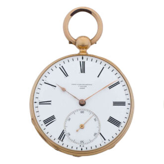 Swiss gold open faced keyless lever watch Circa 1880-1899