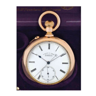 German gold lever with deadbeat center seconds Circa 1876