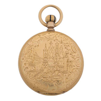 Large Swiss 18k gold hunting cased lever Circa 1850-1860