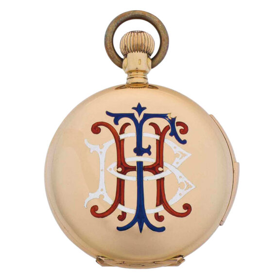 Swiss gold repeating miniature lever pendant watch Circa 1900
