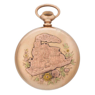 American multi coloured gold filled railroad watch Circa 1904
