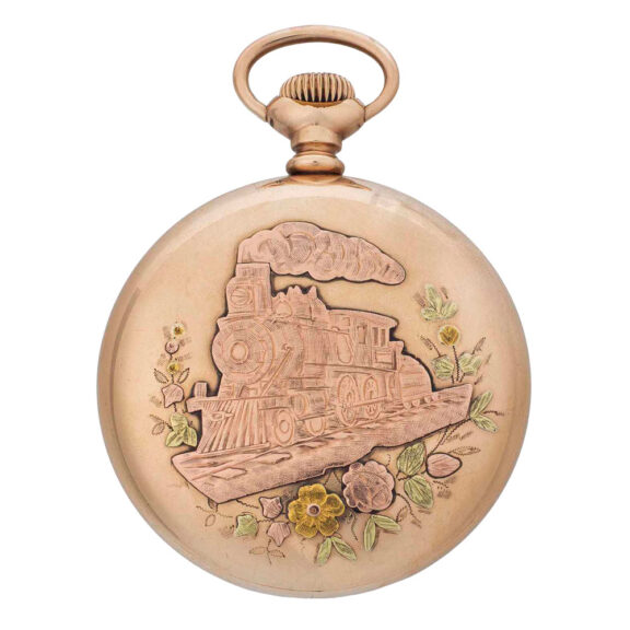 American multi coloured gold filled railroad watch Circa 1904