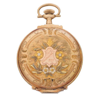 Rare American tri-colour gold hunting cased lever Circa 1921Rare American tri-colour gold hunting cased lever Circa 1921