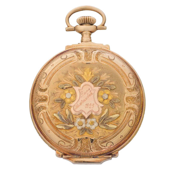 Rare American tri-colour gold hunting cased lever Circa 1921Rare American tri-colour gold hunting cased lever Circa 1921