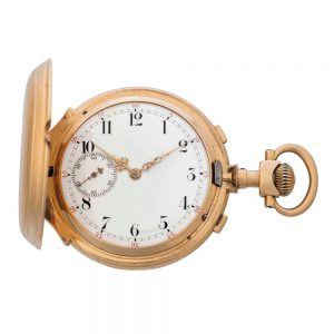 American gold double dialed lever chronograph Circa 1878