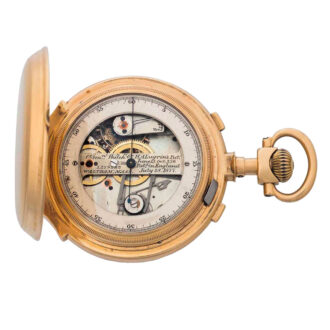 American gold double dialed lever chronograph Circa 1878