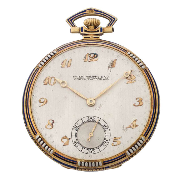 Swiss gold and enamel keyless lever dress watch Circa 1926