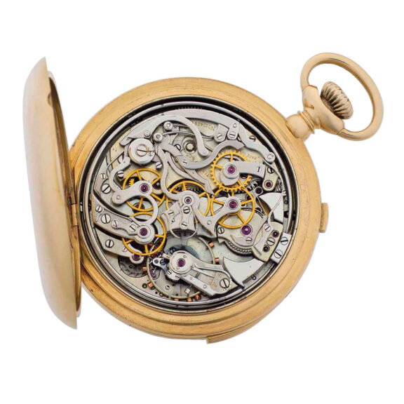 Swiss gold min repeating split seconds chronograph Circa 1903 Swiss gold min repeating split seconds chronograph Circa 1903