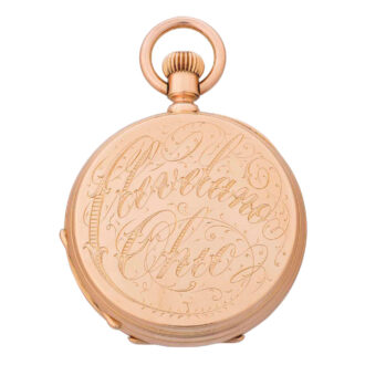Early Swiss rose gold hunting cased lever watch Circa 1871