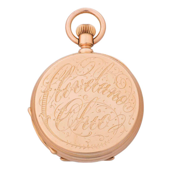 Early Swiss rose gold hunting cased lever watch Circa 1871 Early Swiss rose gold hunting cased lever watch Circa 1871
