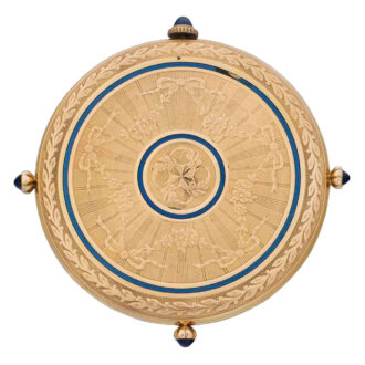 Thin Swiss 18k gold and enamel lever dress watch Circa 1910