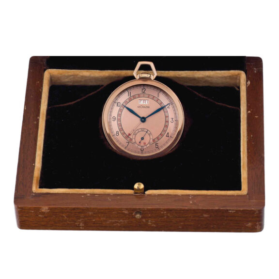 Rose gold filled lever dress watch with calendar Circa 1920 Rose gold filled lever dress watch with calendar Circa 1920