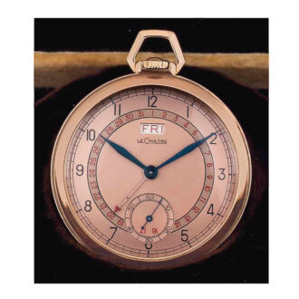 Rose gold filled lever dress watch with calendar Circa 1920