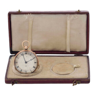 Fine Swiss gold quarter repeating cylinder watch Circa 1822