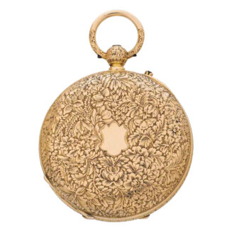 English gold half hunting cased striking clockwatch Circa 1900