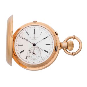 Danish rose gold split seconds lever chronograph Circa 1876