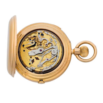 Exceptional gold hunting cased complicated watch Circa 1909