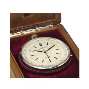 Fine Swiss chromium plated display desk clock Circa 1919