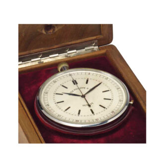 Fine Swiss chromium plated display desk clock Circa 1919