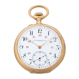 Swiss 18 carat gold lever with twenty four hour dial Circa 1912