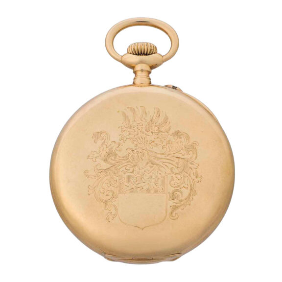 Swiss 18 carat gold lever with twenty-four hour dial Circa 1912 Swiss 18 carat gold lever with twenty-four hour dial Circa 1912