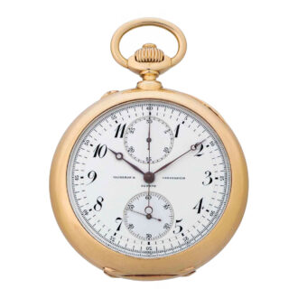 Swiss 18 carat gold open faced lever chronograph Circa 1900