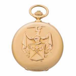 Swiss 18 carat gold open faced lever chronograph Circa 1900