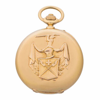 Swiss 18 carat gold open faced lever chronograph Circa 1900