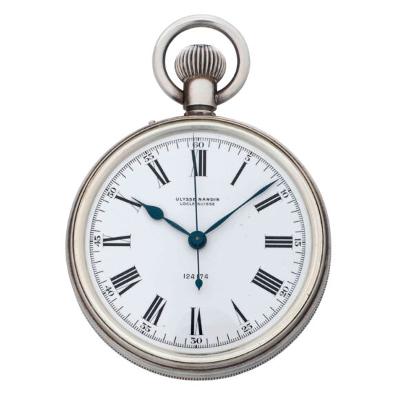 Swiss silver lever center seconds deck chronometer Circa 1943