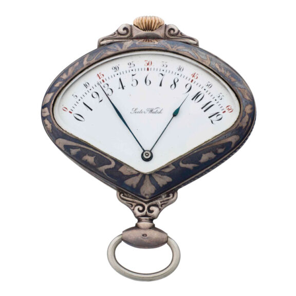 Unusual Swiss niëllo retrograde lever sector watch Circa 1905