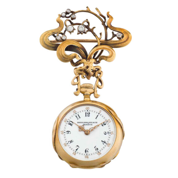 Swiss Art Nouveau pendant watch with brooch Circa 19012 Swiss Art Nouveau pendant watch with brooch Circa 19012