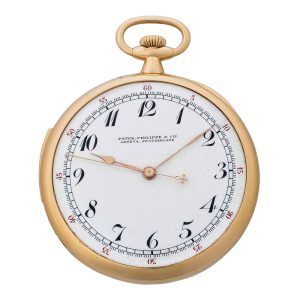 Unusual Swiss gold repeating center seconds lever Circa 1912